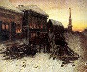 Perov, Vasily The Last Tavern at the City Gates USA oil painting artist